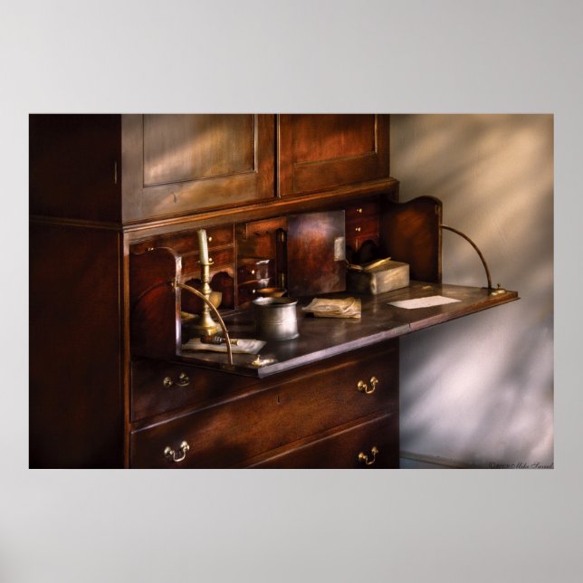 Lawyer - A stately desk Poster (Front)
