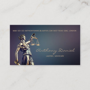 Lawyer Advocate Justice Solicitor Business Card