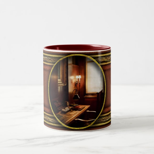 Lawyer - An elegant study Two-Tone Coffee Mug (Center)