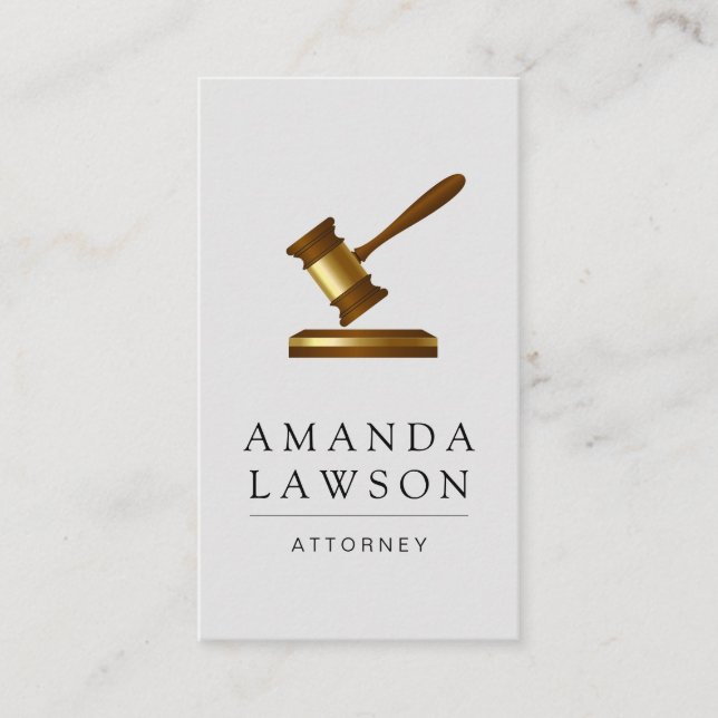 Lawyer and Gavel Appointment Card (Front)