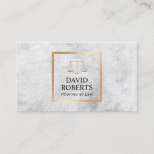 Lawyer Attorney at Law Modern Gold Scale Business Card