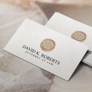 Lawyer Attorney at Law Notary Public Elegant Business Card