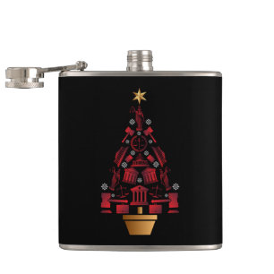 Lawyer Attorney Christmas Tree Hip Flask