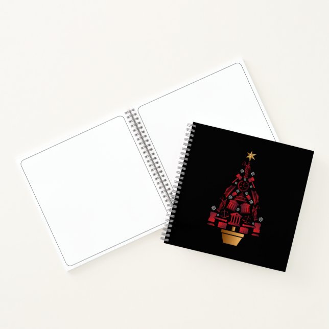 Lawyer Attorney Christmas Tree Notebook (Inside)