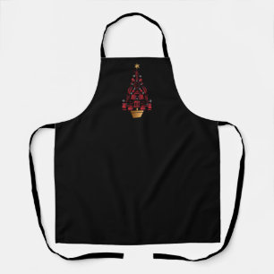 Lawyer Attorney Christmas Tree - Silhouette Art Apron
