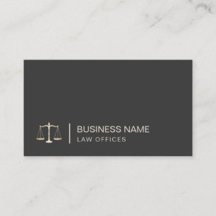Lawyer Attorney Gold Scale Logo Law Office Business Card