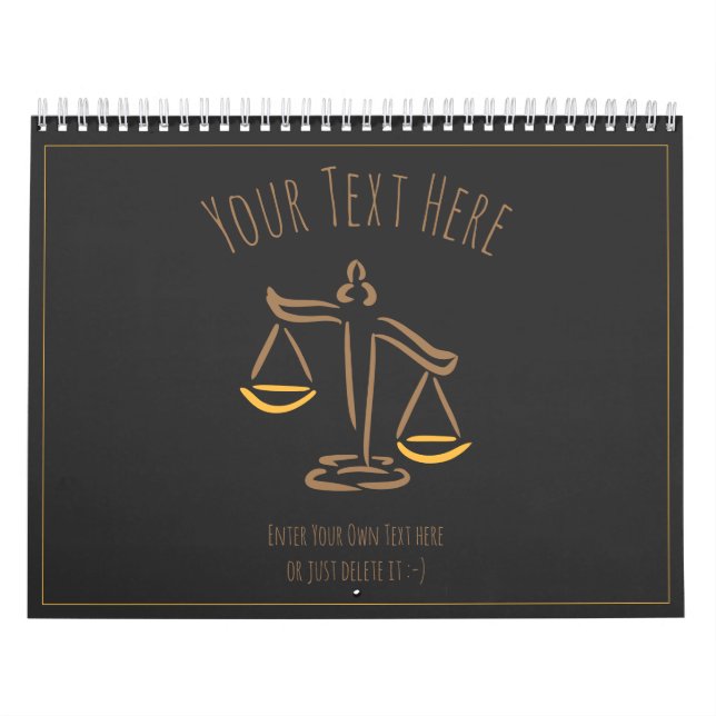 Lawyer | Attorney | Judge | Law Firm / Office Calendar (Cover)