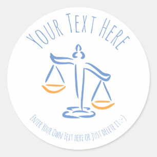 Lawyer Attorney Judge Law Firm / Office Classic Round Sticker