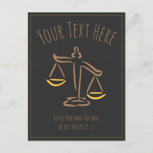 Lawyer Attorney Judge Law Firm / Office Postcard
