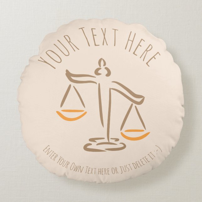 Lawyer | Attorney | Judge | Law Firm / Office Round Cushion (Front)
