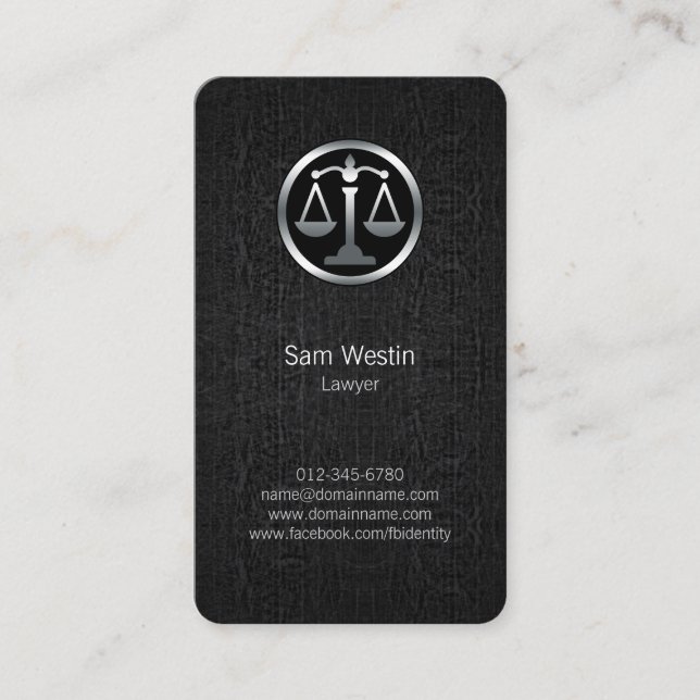 Lawyer Attorney Legal Law  Business Card (Front)