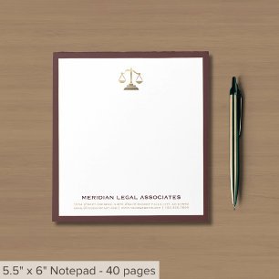 Lawyer Attorney Legal Professional Notepad