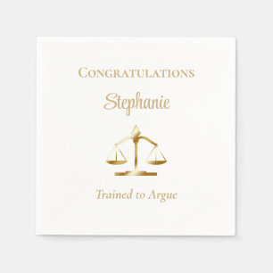 Lawyer Attorney Legal Scales Trained to Argue Na Napkin