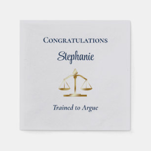 Lawyer   Attorney Legal Scales Trained to Argue Napkin