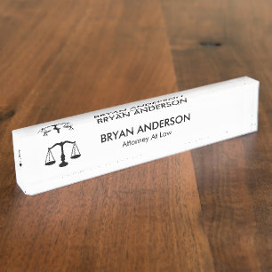 Lawyer Attorney Nameplate