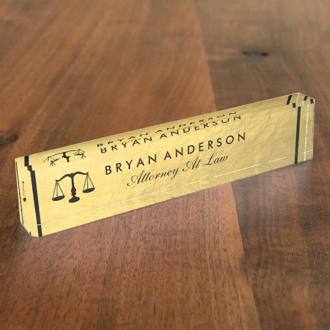 Lawyer Attorney Nameplate (Side)