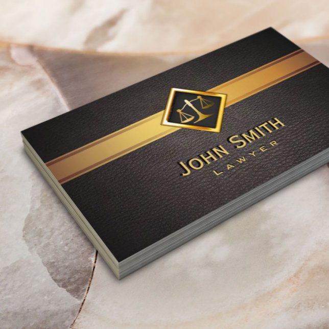 Lawyer Attorney Professionl Gold Scale Elegant Business Card (Creator Uploaded)