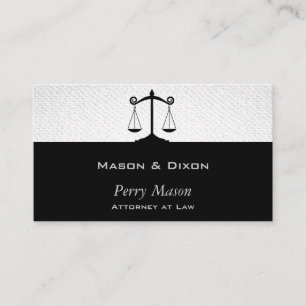 Lawyer Attorney Scales of Justice Business Card