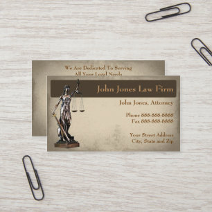 Lawyer Attorney Symbol Legal Business Card