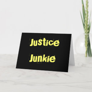 Lawyer Birthday   Justice Junkie Nickname Joke Card