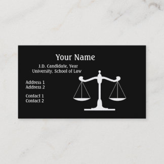 Lawyer Black Business Card