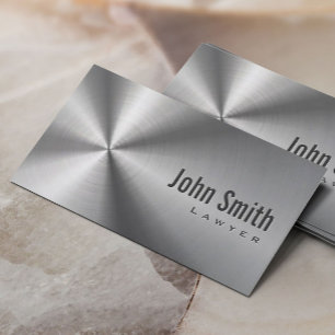 Lawyer Bold Modern Metal Elegant Business Card