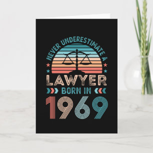 Lawyer born 1969 60th Birthday Law Gift Attorney Card