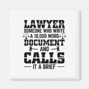 Lawyer Brief Attorney Judge Law Profession Gifts Magnet