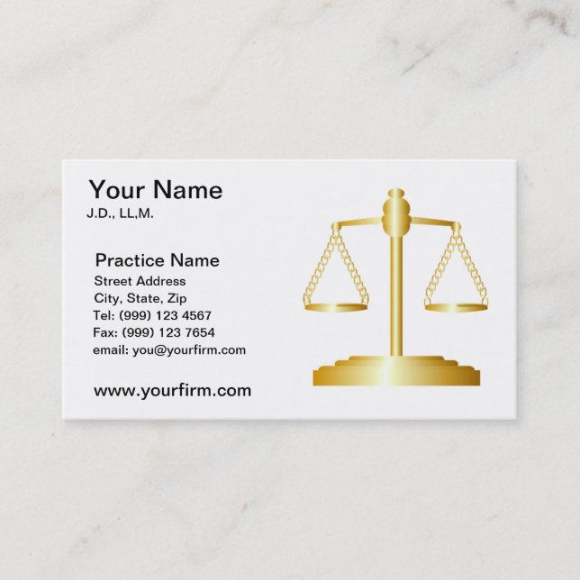 Lawyer Business Card (Front)
