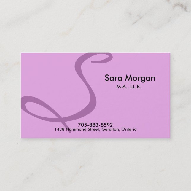 Lawyer Business Card - Monogram (Front)