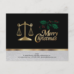 Lawyer Business - Merry Christmas Holiday Postcard