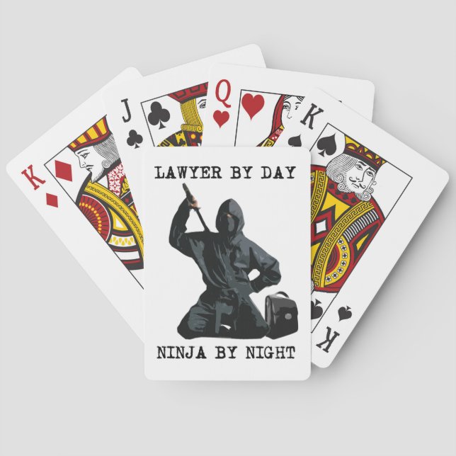 Lawyer By Day, Ninja By Night Playing Cards (Back)