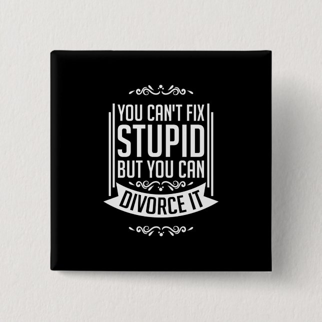 Lawyer Can Divorce It 15 Cm Square Badge (Front)