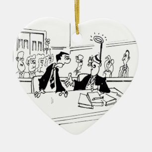 Lawyer Cartoon 5299 Ceramic Ornament
