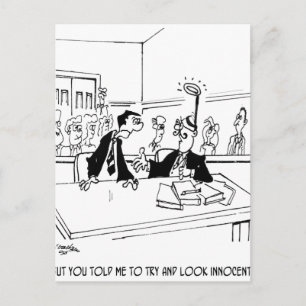 Lawyer Cartoon 5299 Postcard