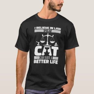 Lawyer Cat Law Jurist Attorney Lawyer T-Shirt