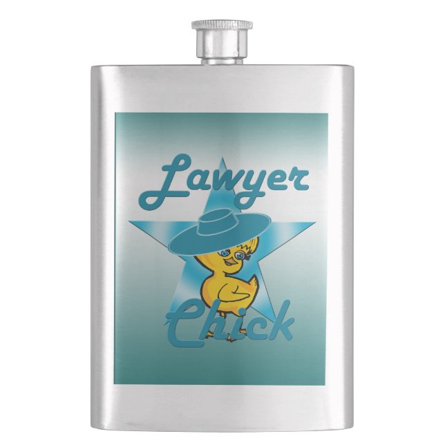Lawyer Chick #7 Hip Flask (Front)
