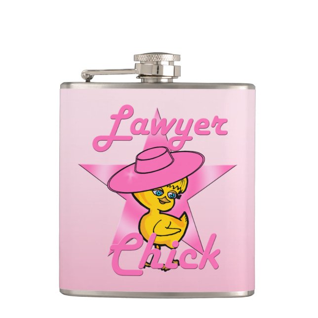 Lawyer Chick #8 Hip Flask (Front)