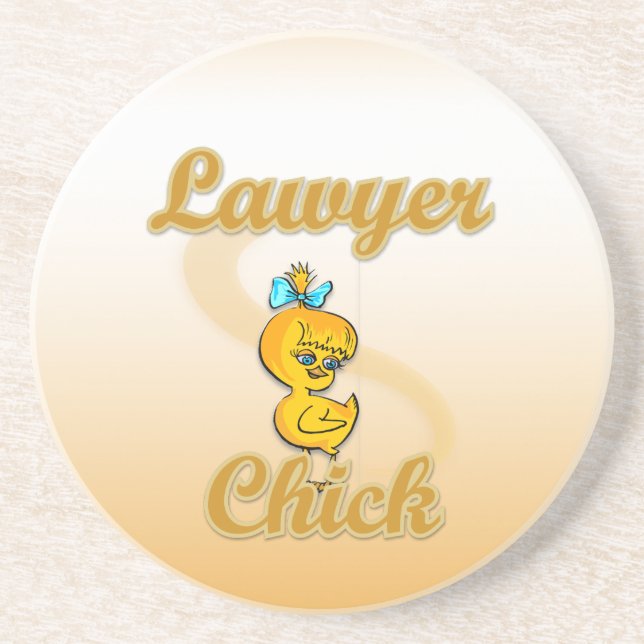 Lawyer Chick Coaster (Front)