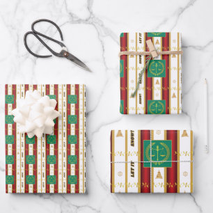 Lawyer Christmas - Let It Snow Scales Justice Wrapping Paper Sheet