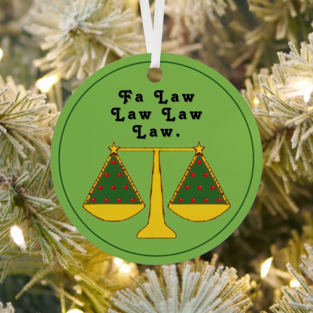 Lawyer Christmas Metal Tree Decoration (Insitu)