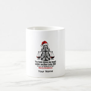 Lawyer Christmas Mug - Love Law Gift For Him