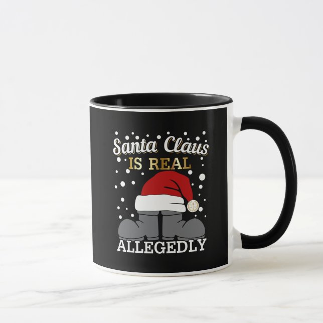Lawyer Christmas - Santa is Real Allegedly Mug (Right)