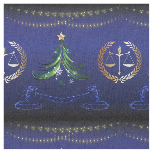 Lawyer Christmas Tree Elegant Fabric (Close Up)