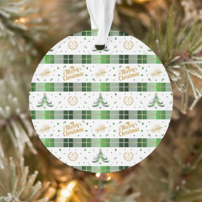 Lawyer Christmas Tree - Scales of Justice Ornament (Tree)