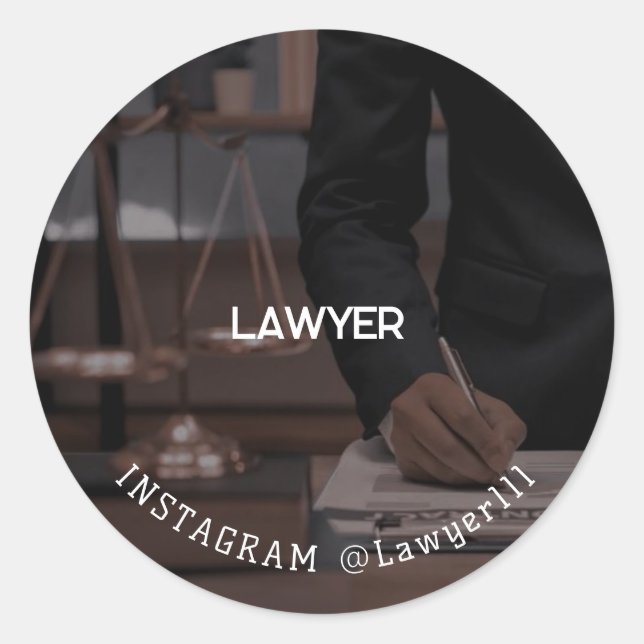 Lawyer Classic Round Sticker (Front)