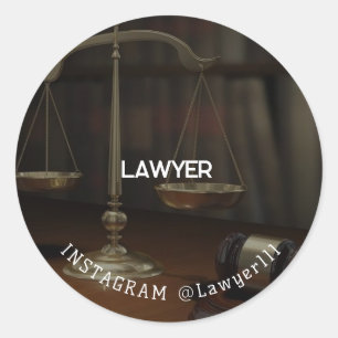 Lawyer Classic Round Sticker