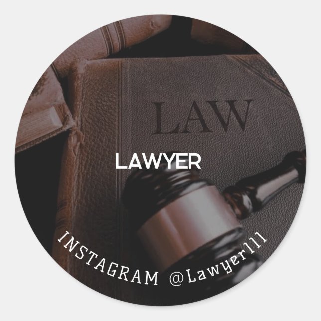 Lawyer Classic Round Sticker (Front)