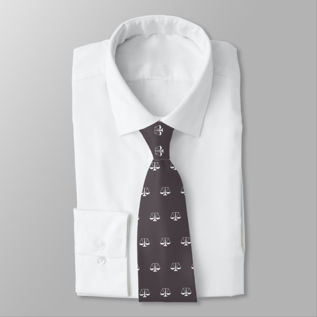 Lawyer Classic Scales of Justice Tie (Tied)