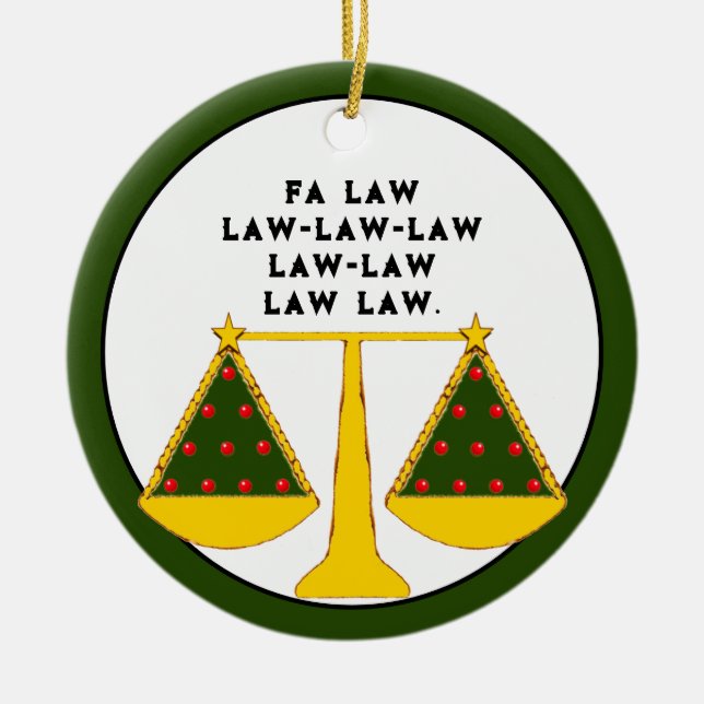 Lawyer Collectable Ceramic Ornament (Front)